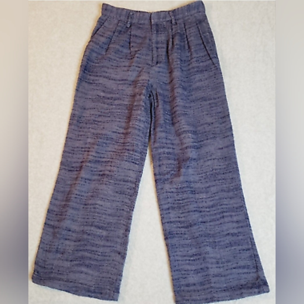 Urban Outfitters Blue Elliot Low Slung Trouser Wide Leg Flare Size XS